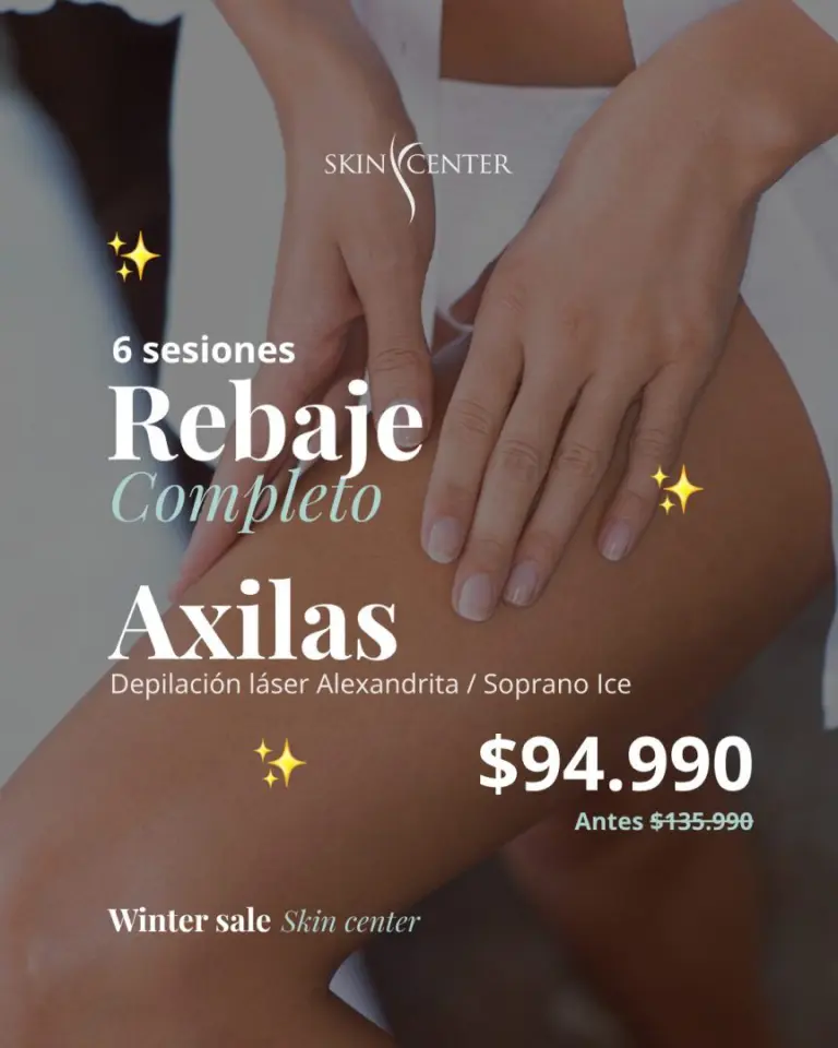 Pack 6 sesiones depilación láser Rebaje Completo + Axilas SkinCenter